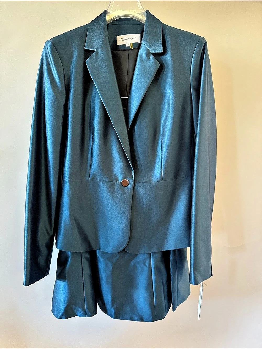 Calvin Klein 2 Piece Set Two-Piece Suit Set Blue Teal Size 8 NWT